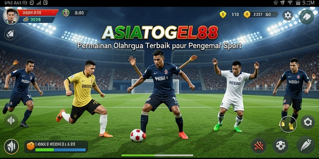 Tampilan utama gameplay ASIATOGEL88 di layar smartphone.