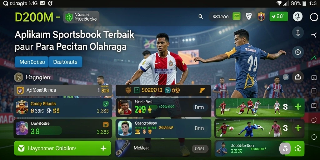 Screenshot D200M menampilkan antarmuka taruhan yang menarik dan intuitif.