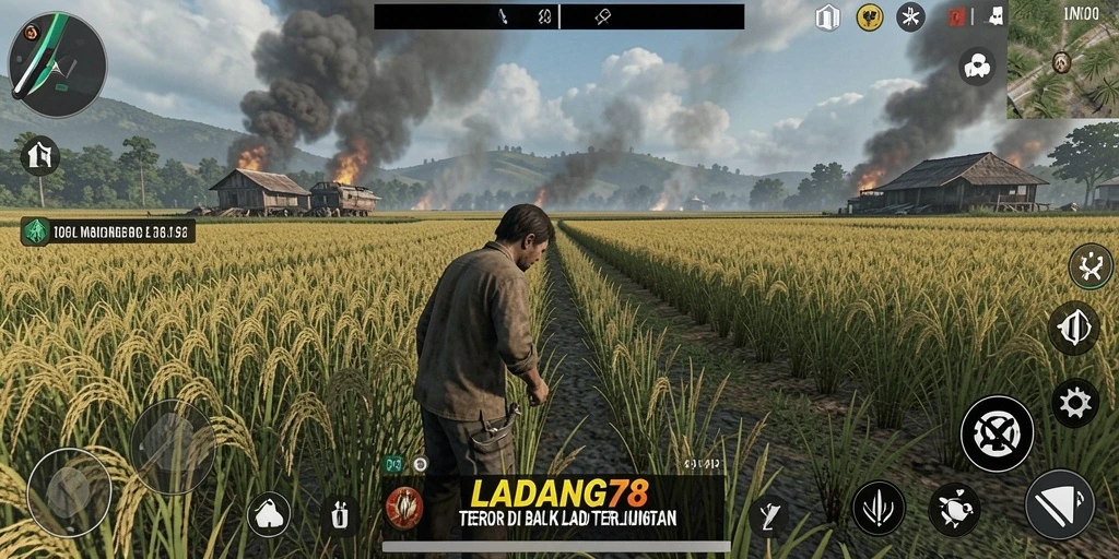 Gameplay penuh ketegangan di dalam ladang seram.