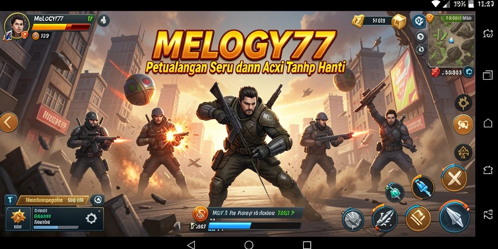 Tampilan yang menegangkan dalam gameplay MELODY77 dengan aksi tak terduga.