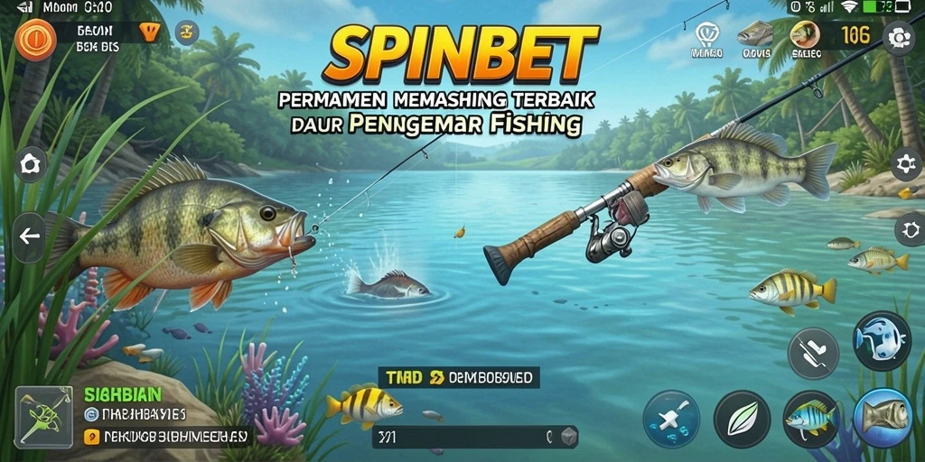 Screenshot SPINBET menampilkan gameplay memancing yang seru dan menawan.